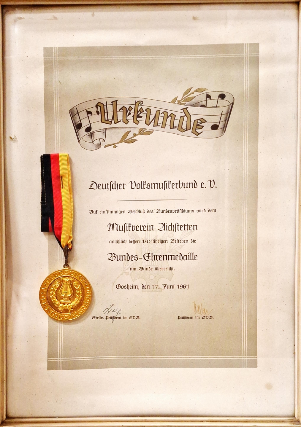 1961 Bundes-Ehrenmedaille zu 150 Jahre MKA
